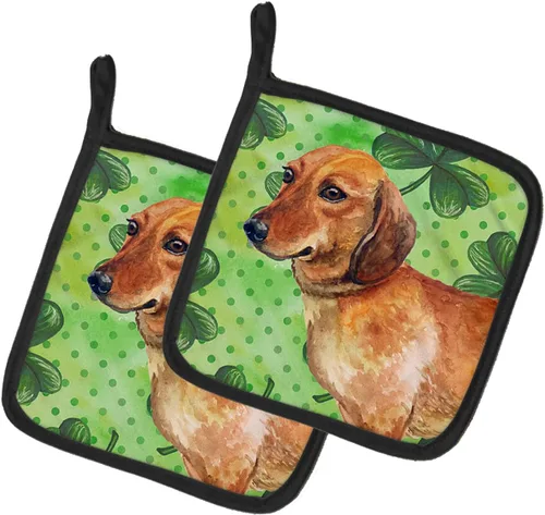 Miniatura 159 de Caroline's Treasures BB9655PTHD - Juego de soportes para ollas de cocina resistentes al calor, almohadillas calientes para horno, 7 1/2 x 7 1/2