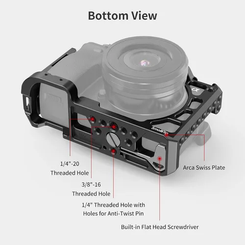 Miniatura 5 de SMALLRIG Cámara A6400 A6100 jaula para cámara Sony A6400 A6100 - CCS2310