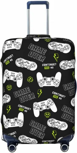 Miniatura 11 de Fundas elásticas lavables para equipaje con patrón de controlador de videojuegos, protector de equipaje para maleta de viaje, funda protectora