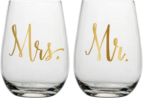 Miniatura 6 de Slant Collections Juego de copas de vino para regalo de boda, 20 onzas, no molestar