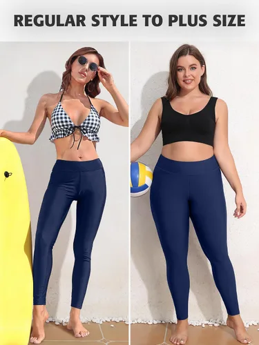 Miniatura 13 de ATTRACO Pantalones de natación de talle alto - Leggings de natación para mujer