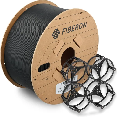 Miniatura 12 de Polymaker Fiberon PA612-ESD - Filamento para impresora 3D de 1.75 mm/17.6 oz, de nailon de fibra de carbono ESD-safe, resistente al calor a 302 °F