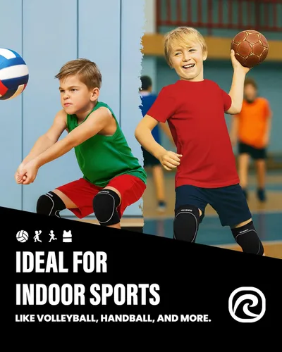 Miniatura 4 de Rehband Rodilleras para niños, 1 par, protectores de rodilla para voleibol, cómodas y de alta protección, rodilleras infantiles para deportes
