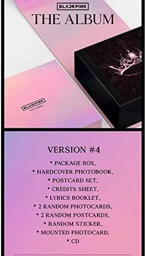 Miniatura 2 de Blackpink 1er álbum completo The Album (versión 4) (incluye juego de tarjeta fotográfica transparente Blackpink)