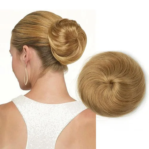 Miniatura 22 de Moño de Cabello Humano 100%, Moño Desordenado Pieza de Cabello Extensiones de Cabello Humano Real Moño de Cabello Rizado Natural Piezas de Cabello