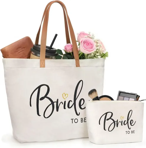 Miniatura 15 de ELEGANTPARK Mrs Bag Mrs Gifts 2025 Regalos para novia, bolsa de mano para boda, despedida de soltera, despedida de soltera, luna de miel, bolsa