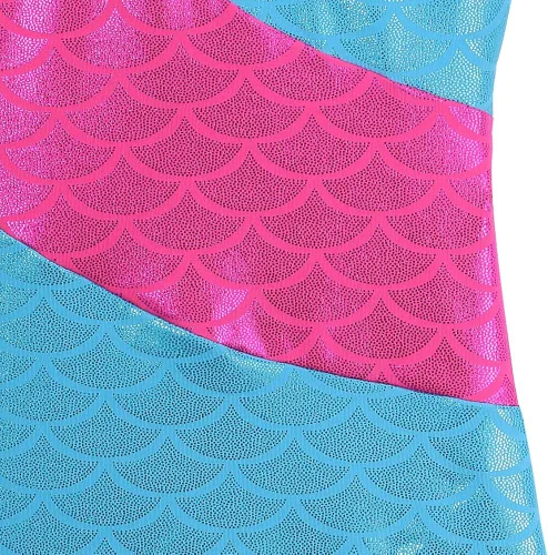 Miniatura 4 de HOZIY Leotardos de gimnasia para niñas y niños, cinta de copo de nieve, azul, morado, rosa intenso brillante, Rosa encendido