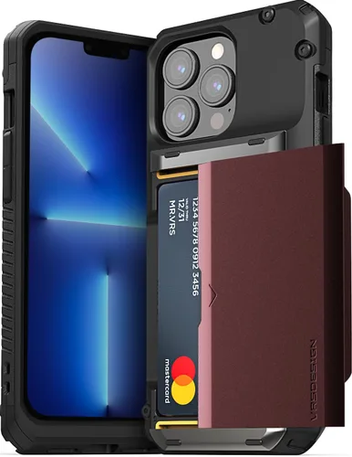 Miniatura 23 de VRS DESIGN Damda Glide Pro - Funda para iPhone 13 Pro, resistente funda semiautomática [4 tarjetas] con soporte para ranura para tarjetas compatible