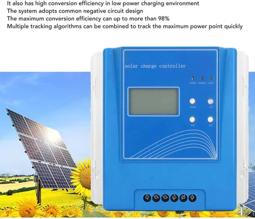 Miniatura 2 de Controlador de carga solar de 12 V 24 V 48 V MPPT 30A aleación de aluminio Shell alta eficiencia de conversión sistema de alumbrado público