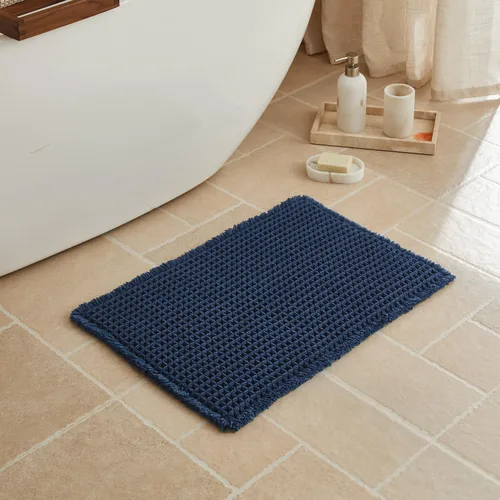 Miniatura 64 de Triohero Tapete de baño con diseño de gofre, tapete de baño pequeño y bohemio, antideslizante, lavable, ultra suave, súper absorbente, de secado