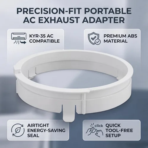 Miniatura 2 de Conector de manguera, interfaz de conducto de escape ajustable ABS, acoplador de manguera de escape portátil para aire acondicionado móvil