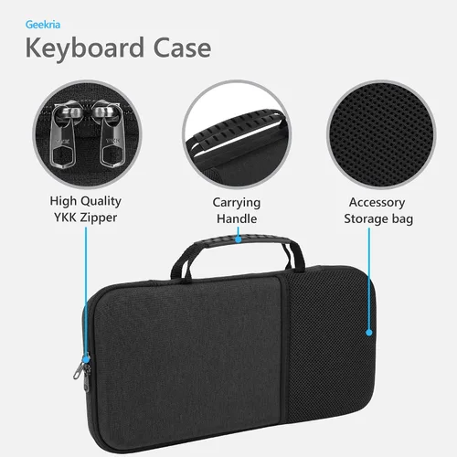 Miniatura 2 de GEEKRIA Logitech MK470 - Funda protectora de viaje para teclado y mouse Logitech MK470, compatible con Logitech MK470 / K585 / K580 (gris oscuro)