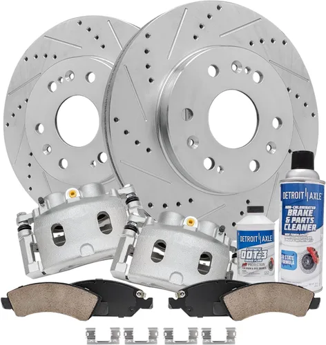Miniatura 59 de Detroit Axle - Rotores de freno para Ford Mustang 2015, 2016, 2017, 2018, 2019, 2020, 2021, 2022, 2023, repuesto de rotores de freno de disco