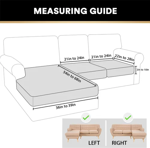Miniatura 7 de MIFXIN Fundas para sofá modular, 3 piezas, funda de asiento de sofá de terciopelo elástico en forma de L, funda de cojín separada, protector