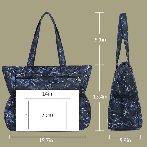 Miniatura 96 de CLOUDMUSIC Bolsa de hombro para enfermeras, profesores, trabajo, gimnasio, viajes, playa, mujeres, con gran capacidad, impermeable