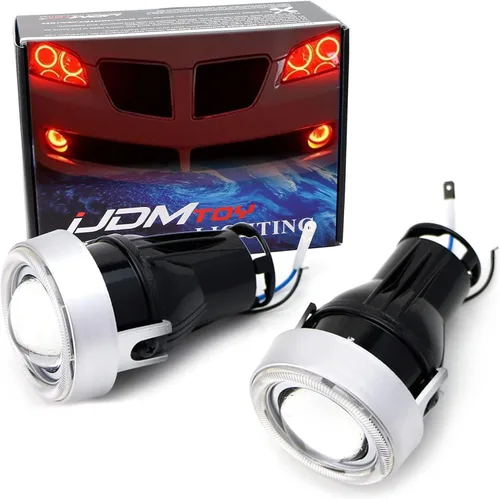 Miniatura 11 de iJDMTOY - Ajuste universal, 3 pulgadas, lámparas de luz antiniebla con ledes 40-SMD, halógenas, anillos Angel Eyes, para cualquier auto., Ultra azul