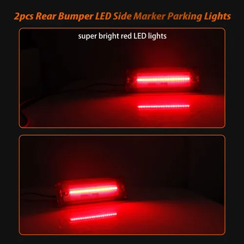 Miniatura 5 de ADIIL Luces LED de lente roja para parachoques trasero compatibles con 1978-1987 Chevrolet El Camino GMC Caballero, reemplazan las lámparas Luces