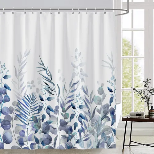 Miniatura 8 de AWERT Cortina de ducha pequeña de tamaño medio con 6 ganchos, cortina de ducha de 36 x 72 pulgadas, cortina de ducha bohemia de 36 pulgadas para Boho