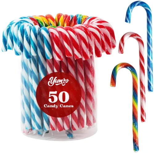 Bastones de caramelo de Navidad, tutti frutti, menta azul/blanca, mezcla de sabores de cereza roja y blanca, bastones de caramelo a granel envueltos