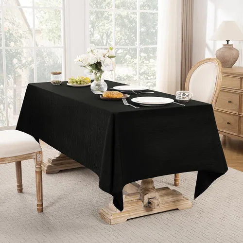 Miniatura 3 de Softalker Mantel rectangular de jacquard - Fundas de mesa de damasco geométrico, impermeables, resistentes a las manchas, lavables, de poliéster