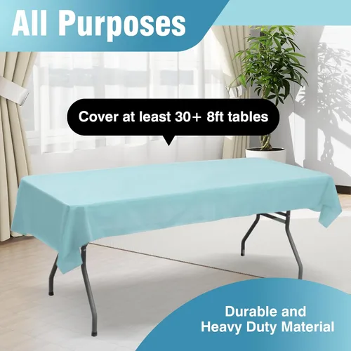 Miniatura 242 de Rollo de plástico para cubierta de mesa color verde manzana, 40 pulgadas x 100 pies, rollo de plástico resistente para cubierta de mesa de banquetes