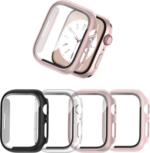 Miniatura 10 de COMMUTER [Paquete de 16] para Apple Watch Series 3/2/1 Protector de pantalla de 1.496 pulgadas, carcasa rígida de policarbonato ultrafino