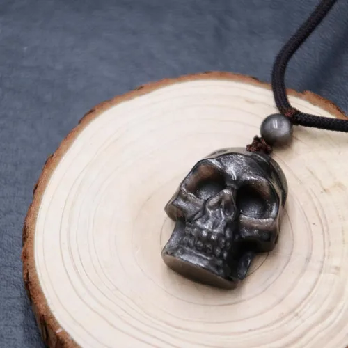Miniatura 3 de GENASTO Collar de piedra de obsidiana, colgante de cristal curativo, joyería espiritual, piedra natural para felicidad y suerte, Piedra, Ágata