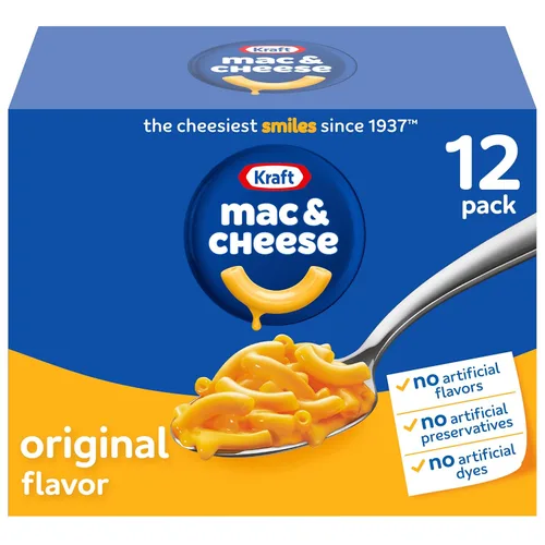Miniatura 11 de Kraft - Cena de macarrones y queso de sabor original (cajas de 7.25 onzas, paquete de 35)