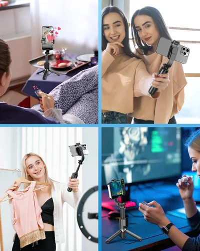 Miniatura 4 de Yeaki Trípode selfie stick con control remoto inalámbrico desmontable, trípode extensible de 32 pulgadas para iPhone compatible con Android, soporte