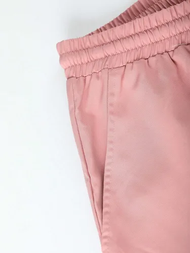 Miniatura 4 de GORGLITTER Conjunto de 2 piezas para hombre, camisa de manga corta con botones y pantalones de cintura elástica