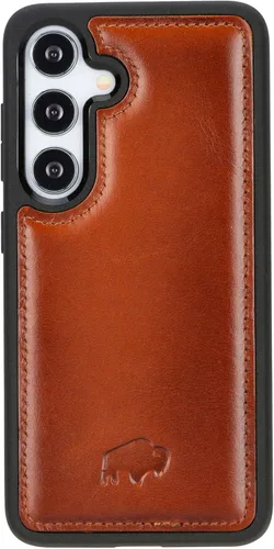 Miniatura 13 de BLACKBROOK Funda de piel de alta calidad a presión compatible con Samsung Galaxy S24, elegante funda de cuero de grano completo con la máxima