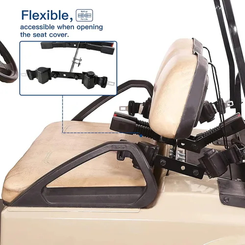 Miniatura 6 de Cinturones de seguridad para carrito de golf, retráctiles, universales, para EZGO, Club Car, Go Kart, UTV, Buggies y Bus-Set (2 piezas)