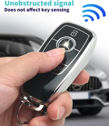 Miniatura 5 de Adecuado para llaves Mercedes Benz. La funda avanzada de TPU suave es compatible con llave remota inteligente C E R S G S CLS CLK GLC GLE GLS SL SLR