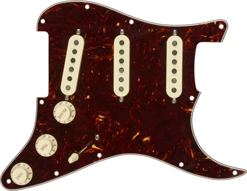 Miniatura 6 de Fender Tex Mex Golpeador Stratocaster precableado, 3 capas, color blanco