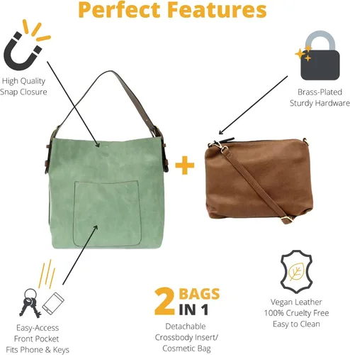 Miniatura 3 de Joy Susan - Bolsa clásica 2 en 1 para mujer, estilo hobo