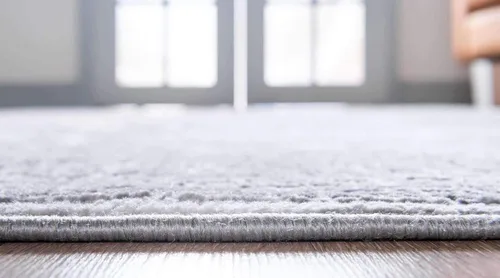 Miniatura 5 de Unique Loom Boston Collection - Alfombra de área con medallón (3 pies 3 pulgadas, redonda, blanco/gris)