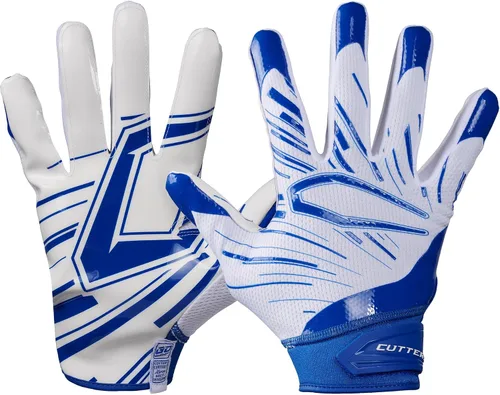 Miniatura 14 de Guantes de fútbol Cutters - Guantes de receptor de fútbol para el día del partido con agarre de silicona de alta adherencia, soporte y protección