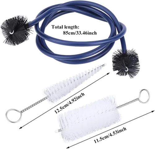 Miniatura 7 de Akozon Kit de limpieza de trompeta Cepillo de serpiente Cepillo de trompeta Cepillo de agujero de trompeta Limpieza de instrumentos Serpiente