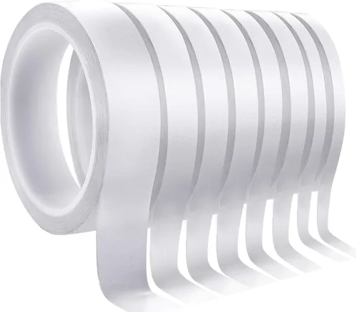 Miniatura 10 de Chuangdi 8 rollos de cintas de doble cara para artes, fotografía de manualidades, álbumes de recortes, envoltura de regalos, cinta adhesiva