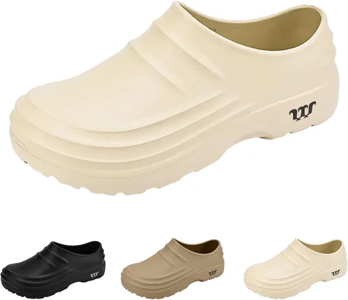 Miniatura 8 de ZSpzx Zapatos de chef para hombres y mujeres, zapatos de chef antideslizantes, resistentes al aceite, zuecos para mujer, zapatos de trabajo, zapatos