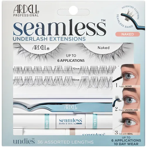 Miniatura 12 de Kit de Recarga de Extensiones de Pestañas Sin Costuras Ardell, Wispies - 32 Longitudes de Racimo Surtidas, Racimos de Pestañas DIY Personalizables