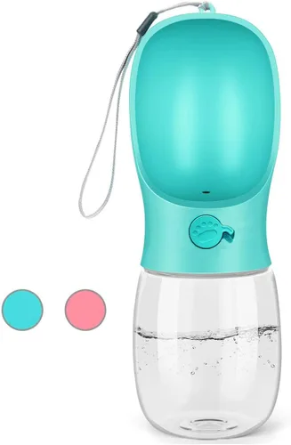 Miniatura 11 de Kalimdor Botella de agua para perros, dispensador de agua portátil a prueba de fugas para cachorros con alimentador para mascotas, caminar al aire
