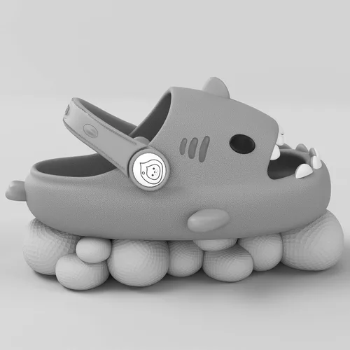 Miniatura 6 de Metogo Cloud Shark - Pantuflas antideslizantes con punta abierta para adultos, mujeres y hombres, lindas sandalias ligeras en la playa y ducha