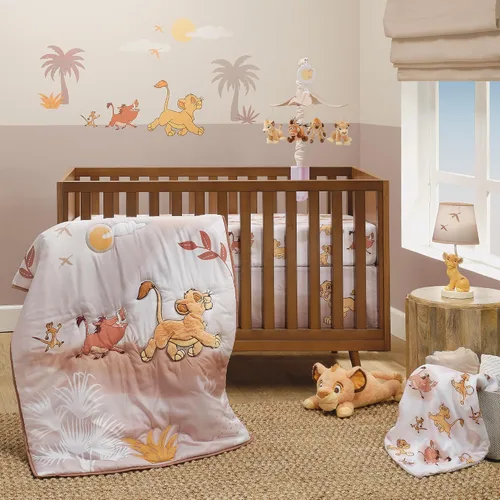 Miniatura 6 de Lambs & Ivy Disney Baby Lion King Safari - Sábana bajera ajustable para cuna, color blanco