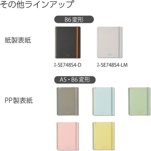 Miniatura 8 de KOKUYO Sooofa - Cuaderno gráfico de 7.2 x 5.5 pulgadas, cuaderno de anillo suave para mujer, cuadrícula de 0.157 in, 80 hojas perforadas, negro