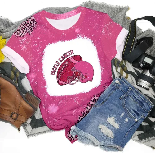 Miniatura 2 de Camisas de Halloween para mujer, manga corta, cuello redondo, cancelar el pecho, camisetas de concienciación, camisetas gráficas de calabaza, blusas