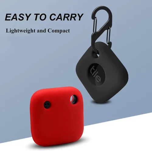 Miniatura 6 de 4 fundas para Tile Mate Tracker 2024/Tile Mate Tracker 2022, funda protectora de silicona suave que absorbe los golpes con accesorios de mosquetón