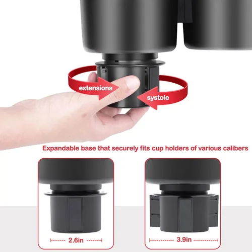 Miniatura 5 de Soporte para tazas de agua, expansores 2 en 1, para almacenamiento de bebidas, estuche expansor de almacenamiento para autos, camiones, automóviles