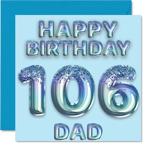 Miniatura 148 de Stuff4 Tarjeta de primer cumpleaños para niños, globo de fiesta con purpurina azul, tarjetas de feliz cumpleaños para niño de 1 año, nieto, hijo, 57
