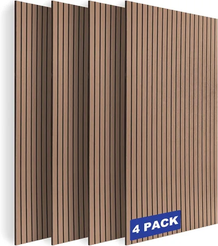 BUBOS Paquete de 4 paneles acústicos grandes, panel de pared acústico de 47.2 x 23.6 pulgadas, panel autoadhesivo a prueba de sonido para paredes,